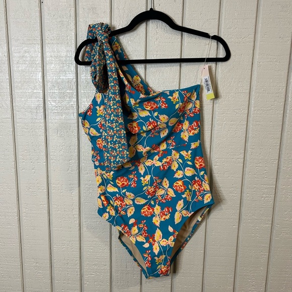 NEW Summersalt X Diane Von Furstenberg Bow Shoulder One Piece Swimsuit, size 12. - Picture 2 of 9
